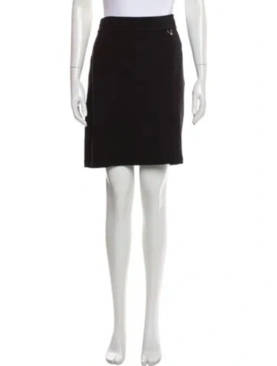 Pre-owned Tory Burch Chain-link Accents Knee-length Skirt In Black