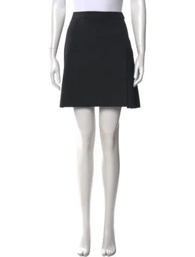 Pre-owned Tory Burch Chain-link Accents Mini Skirt In Black