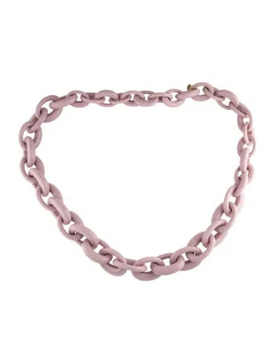Pre-owned Tory Burch Chain-link Belt In Pink