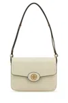 Tory Burch Chalk Leather Robinson Shoulder Bag In White