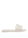 Tory Burch White Double T Sport Slide