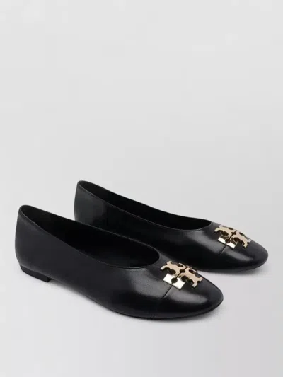 Tory Burch Charlie Ballet Shoes Calfskin Leather Sole In Black