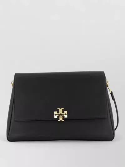 Tory Burch Charlie Large Leather Shoulder Crossbody Bag In Black
