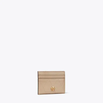 Tory Burch Charlie Quilted Card Case In Neutral