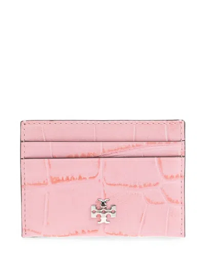 Tory Burch Charlie Quilted Card Holder In Pink