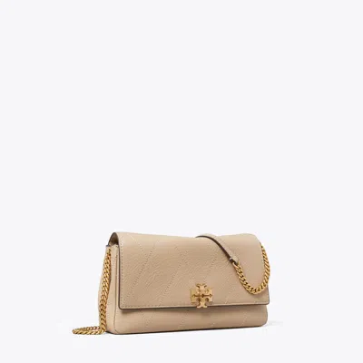 Tory Burch Charlie Quilted Chain Crossbody In Brown