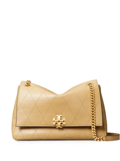 Tory Burch Charlie Quilted Leather Medium Shoulder Bag In Neutral