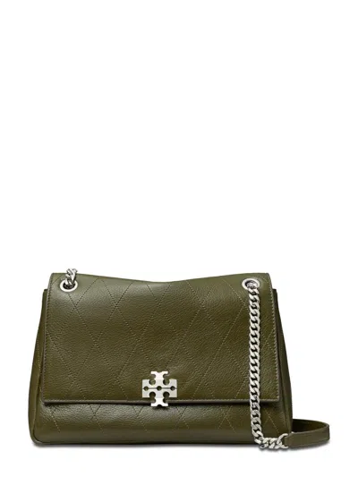 Tory Burch Charlie Quilted Leather Shoulder Handbag In Leccio