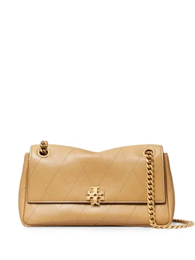 Tory Burch Charlie Quilted Shoulder Bag In Orange