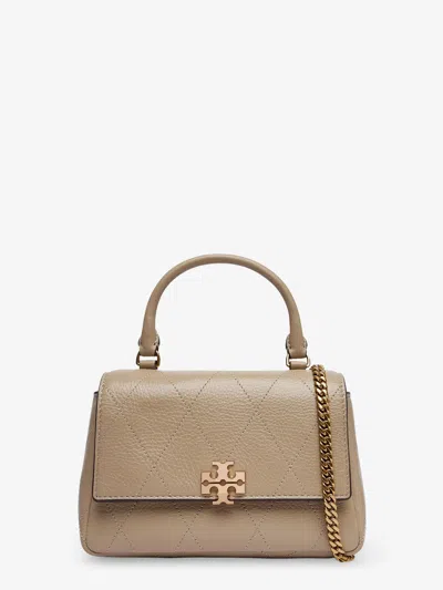 Tory Burch Charlie Quilted Top Handle Chain Wallet Crossbodybag In Beige