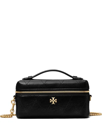 Tory Burch Charlie Quilted Vanity Case In Transparent