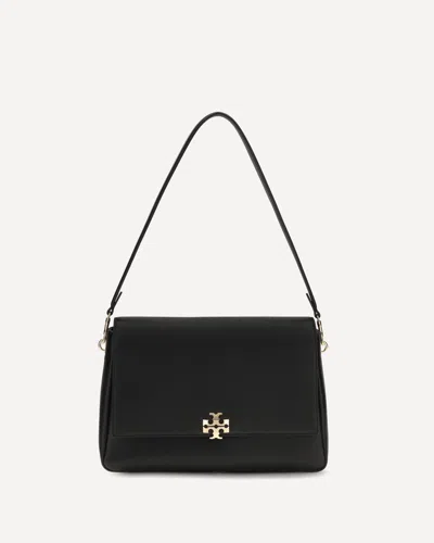 Tory Burch Black Calf Leather Bos Taurus Shoulder Bag