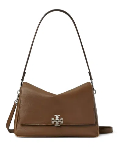 Tory Burch Charlie Shoulder Bag In Brown