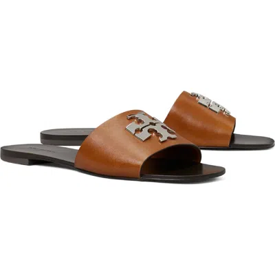 Tory Burch Charlie Slides Classic Cuoio In Multi