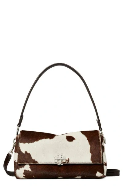 Tory Burch Charlie Small Genuine Calf Hair Shoulder Bag In Animal Print