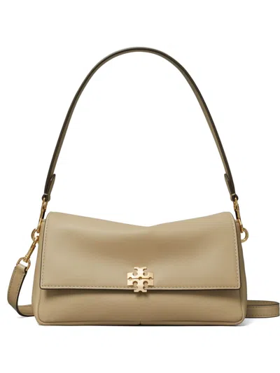 Tory Burch Charlie Small Leather Shoulder Bag In Brown