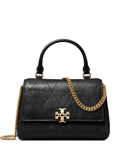 Tory Burch Charlie Top Handle Chain Wallet In Black