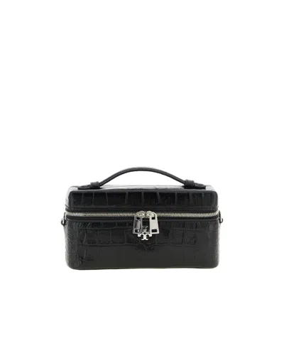 Tory Burch Charlie Vanity Case Crossbody Bag In Black