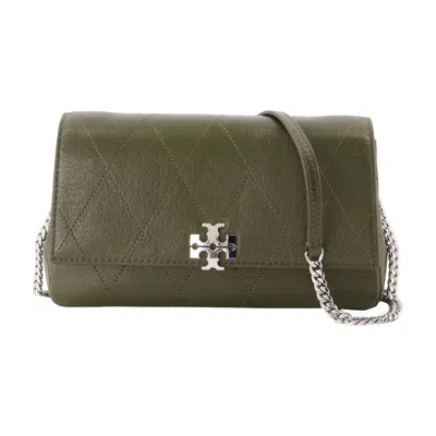 Tory Burch Charlie Wallet In Green