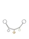 Tory Burch Charm Key Fob In Silver