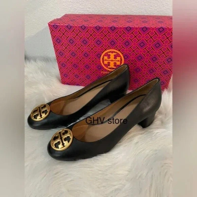 Pre-owned Tory Burch Chelsea 50mm Leather Pump Shoes In Black