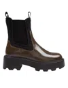 Tory Burch Chelsea Boot In Various Materials In Green