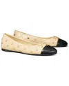 Tory Burch Chelsea Leather Ballet Flat In Gold