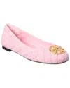 Tory Burch Chelsea Tweed Ballet Flat In Pink