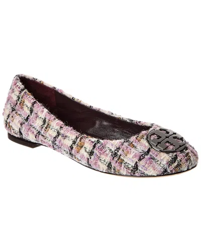 Tory Burch Chelsea Tweed Ballet Flat In Purple