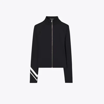 Tory Burch Chevron Full-zip Jacket In Multi