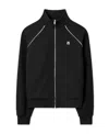Tory Burch Chevron-patch Jacket In Black