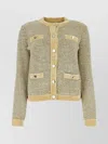Tory Burch Kendra Viscose Blend Velvet Jacket In Cream