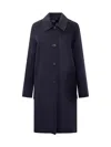 Tory Burch Reversible Double-faced Wool Jacket With T Monogram In Blue