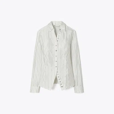 Tory Burch Cinched Shirt In Gray