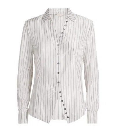 TORY BURCH CINCHED STRIPE SHIRT