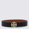 Tory Burch 1.5-inch Miller Smooth Leather Reversible Logo Belt In Black