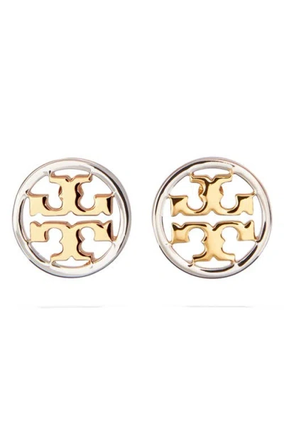 TORY BURCH TORY BURCH CIRCLE LOGO STUD EARRINGS