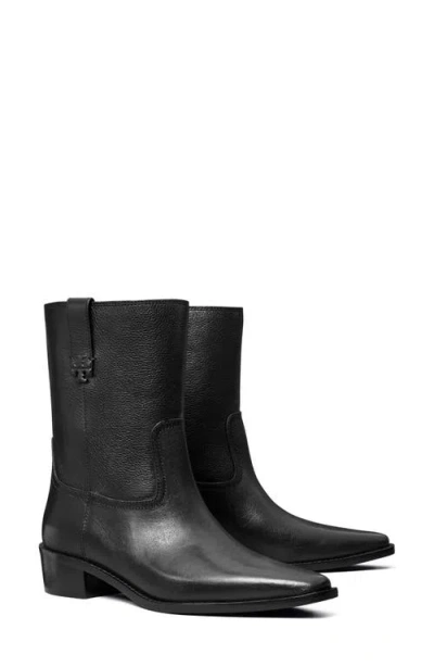 Tory Burch City Western Ankle Boot In Perfect Black