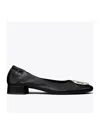 Tory Burch Claire 25mm Leather Ballerina Shoes In Black