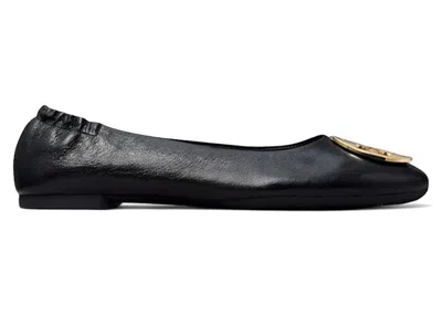 Pre-owned Tory Burch Claire Ballet Flat (women's) Sneakers In Black