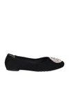 Tory Burch Claire Suede Ballet Flats In Black