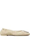 Tory Burch Claire Ballerina Shoes In Neutrals