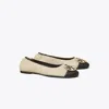 Tory Burch Claire Cap-toe Ballet In Multi