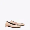 Tory Burch Claire Cap-toe Heel, Wide In Shell Pink