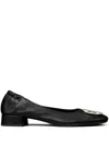 Tory Burch Claire 25mm Leather Ballerina Shoes