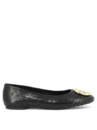 Tory Burch "claire" Quilted Ballet Flats In Black