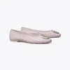 Tory Burch Claire Quilted Ballet In Light Purple