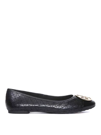Tory Burch Claire Quilted Ballets In Black