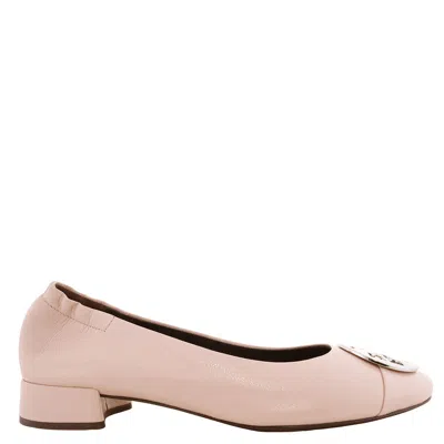 Tory Burch Clarie Cap-toe Leather Pumps In Pink