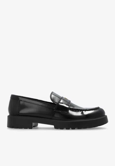 Tory Burch Classic Calfskin Loafers In Black